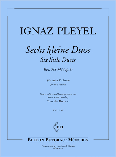 Cover - Ignaz Pleyel, Sechs kleine Duos op. 8